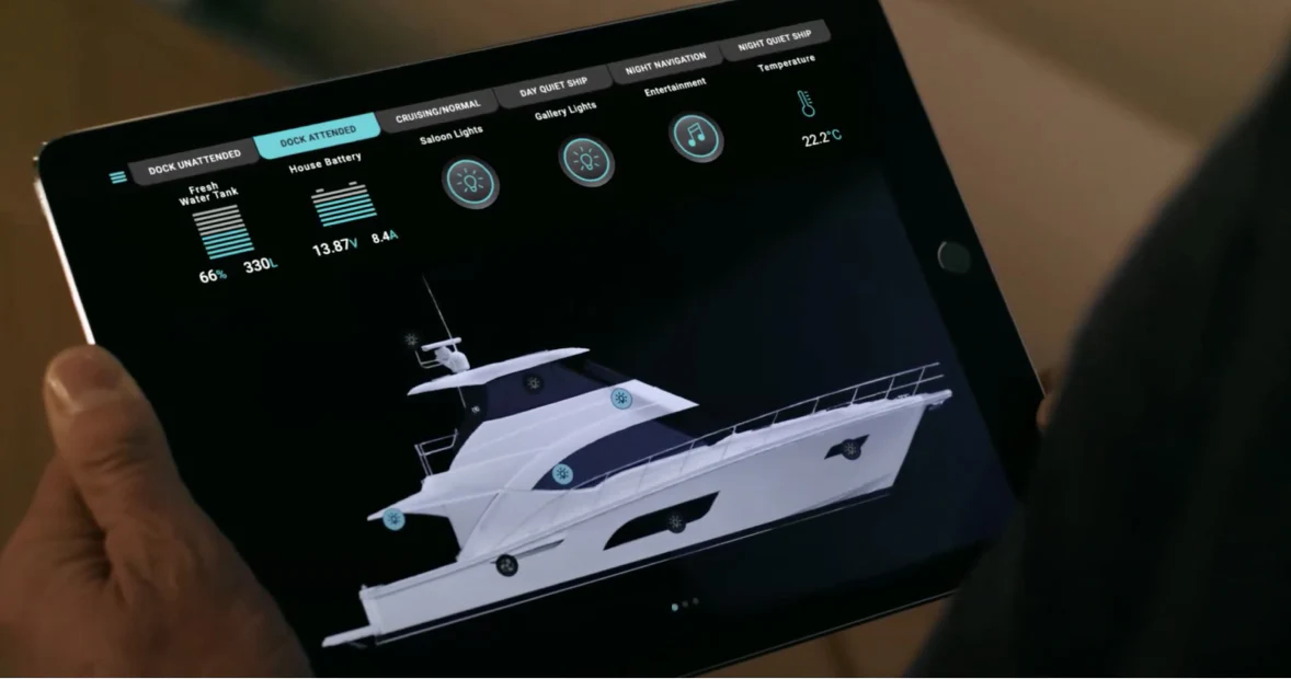 CZone interface on tablet