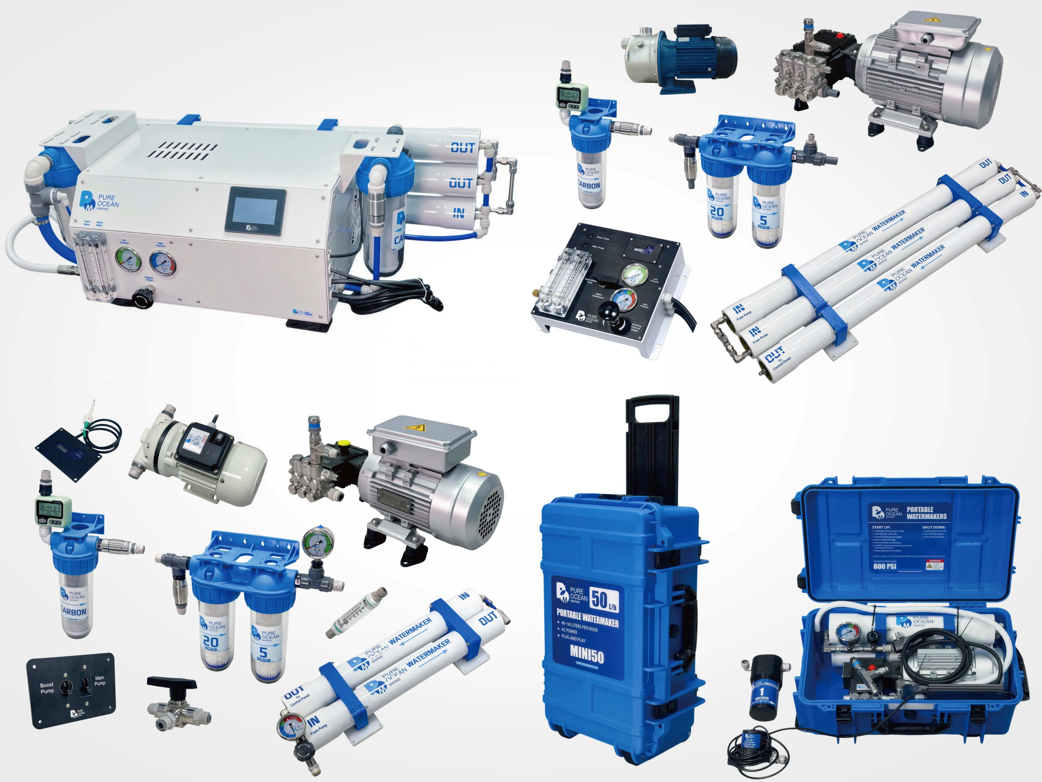 PureOcean Marine watermaker product families